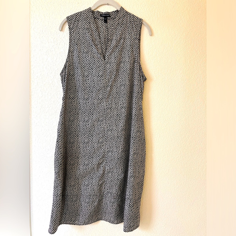Eileen Fisher Sleeveless printed dress Medium pre loved